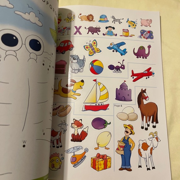 Alphabet Stickers Book Ages 4-6 (Pre-K - K) 267 STICKERS! Sounds, Letters, Order - Picture 10 of 13